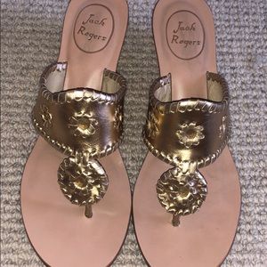 Gold wedge Jack Rogers